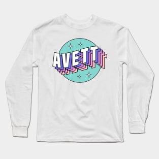 Avett - Colorful Layered Retro Letters Long Sleeve T-Shirt